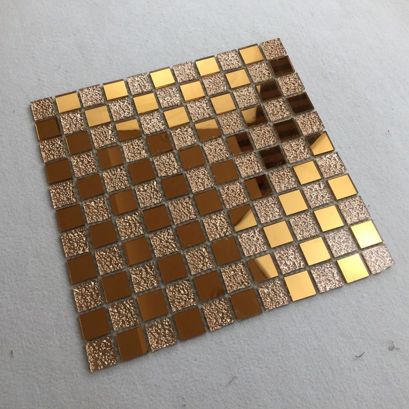 Large Gold Silver Wall Tile Building Glass Home Decoration Mirror Mosaic Shining Glass Mosaic Tile Gold Mosaic Tile