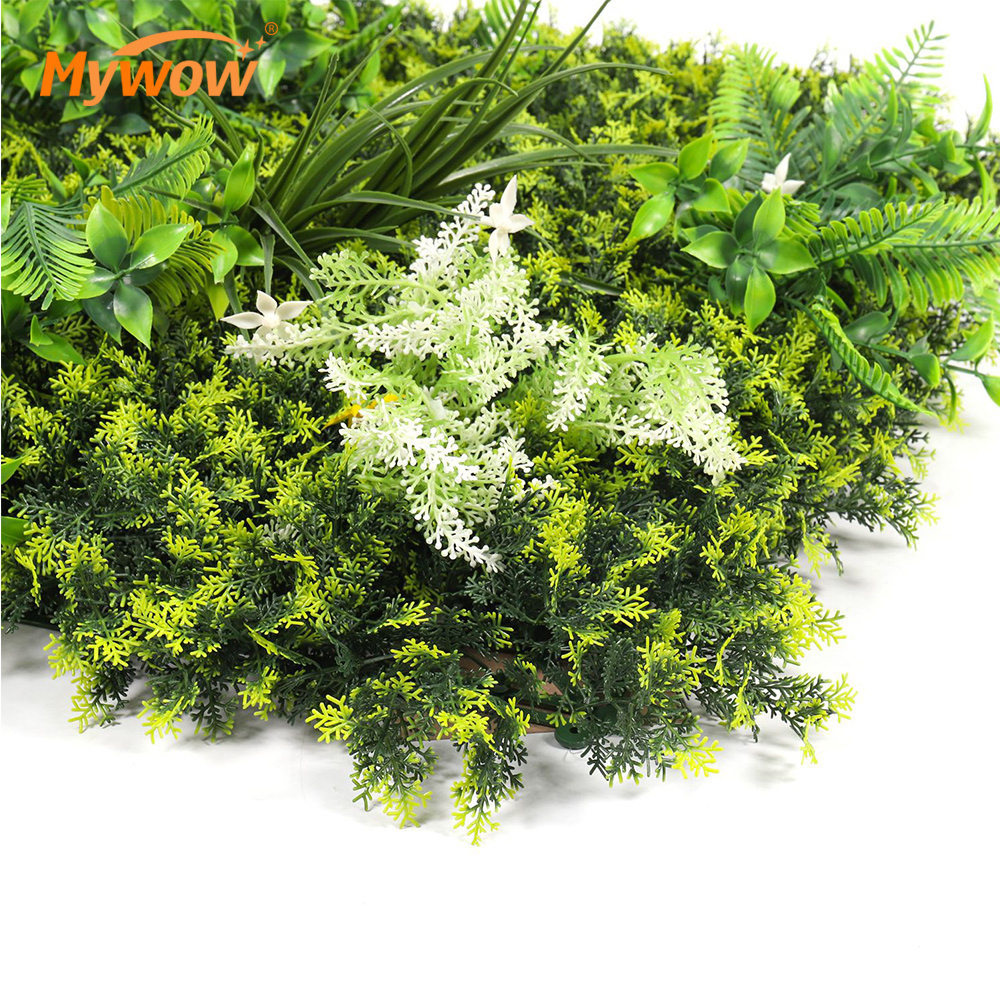 Easy to Install Artificial Grass Wall Panels Plastic Greenery Plant Wall Grass Wall Backdrop For Home Restaurant Indoor Decor