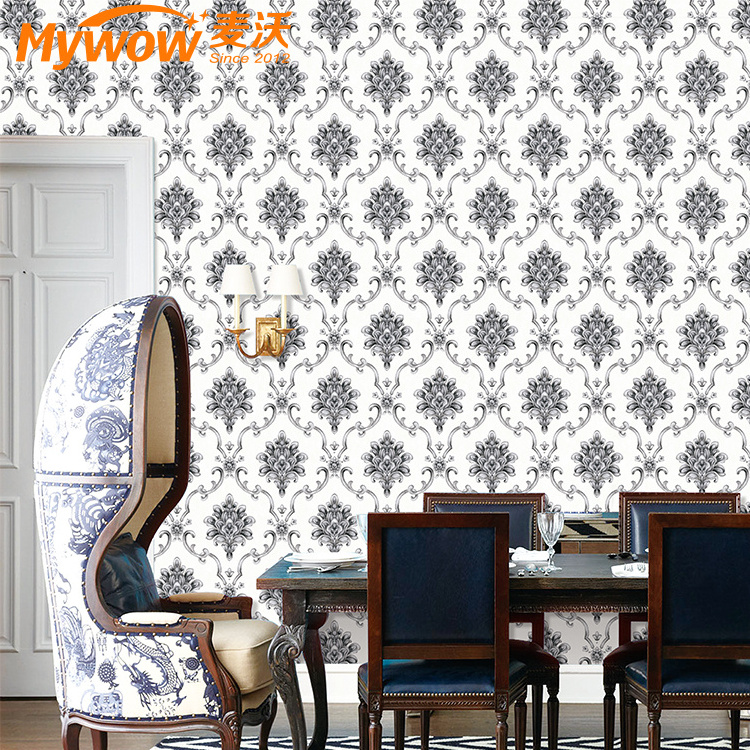 PVC Vinyl Waterproof Wallpapers Living Room Floral Wallpaper Roll