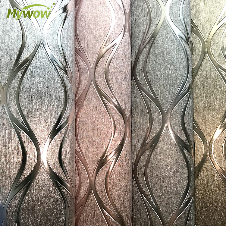 MyWow Interior 0.53*10m Luxury Metallic PVC Wallpaper Waterproof Europe Design