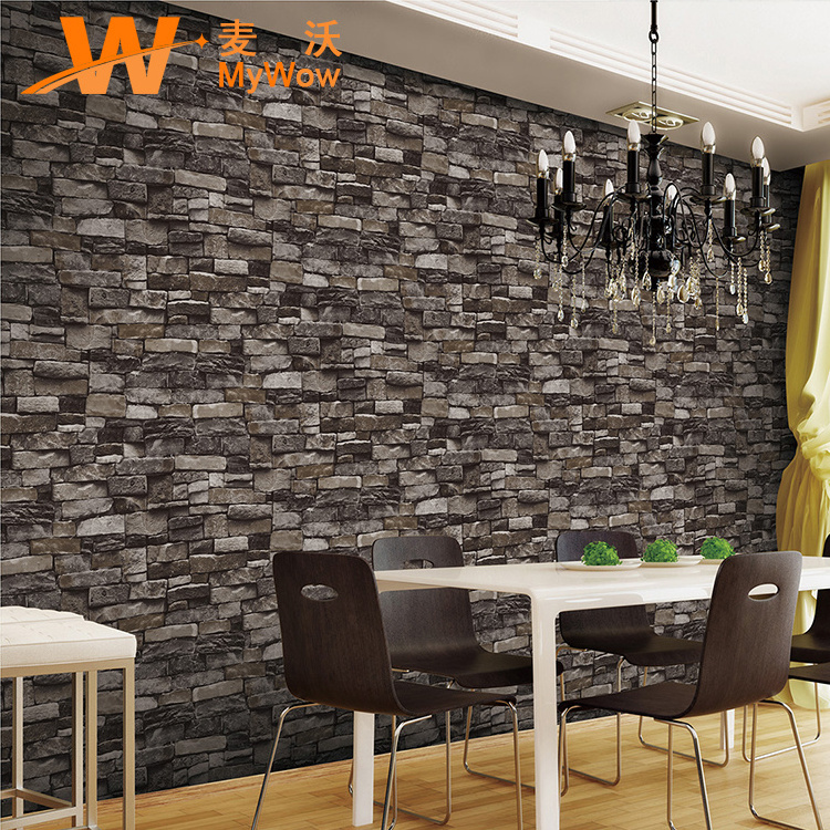 A62-20 2019 Mywow Decor PVC 3d brick wallpaper for home decoration