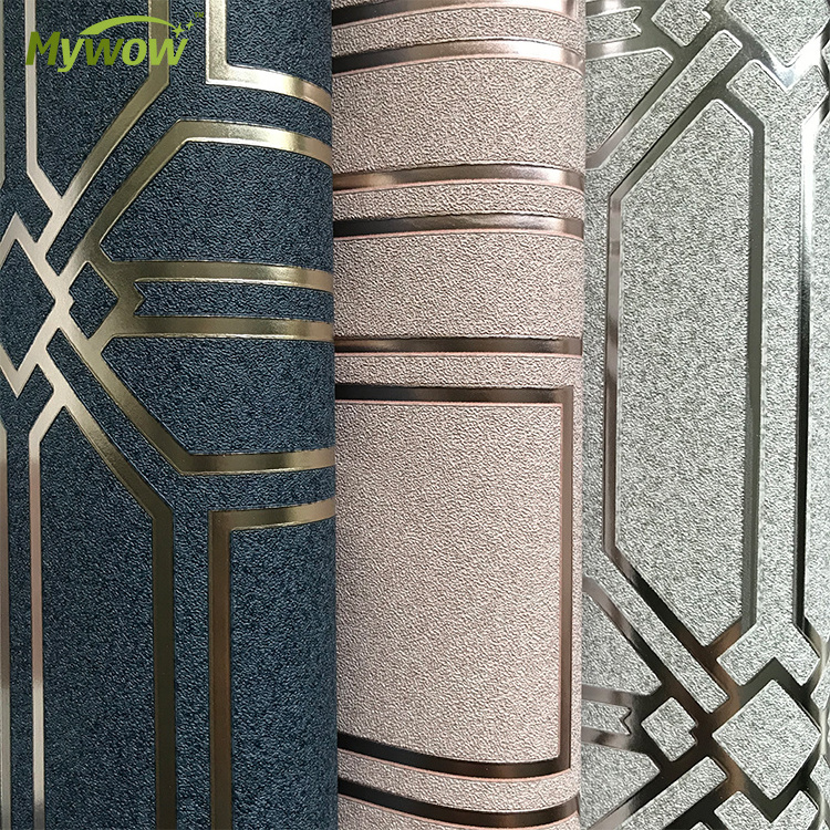 MyWow Interior 0.53*10m Luxury Metallic PVC Wallpaper Waterproof Europe Design