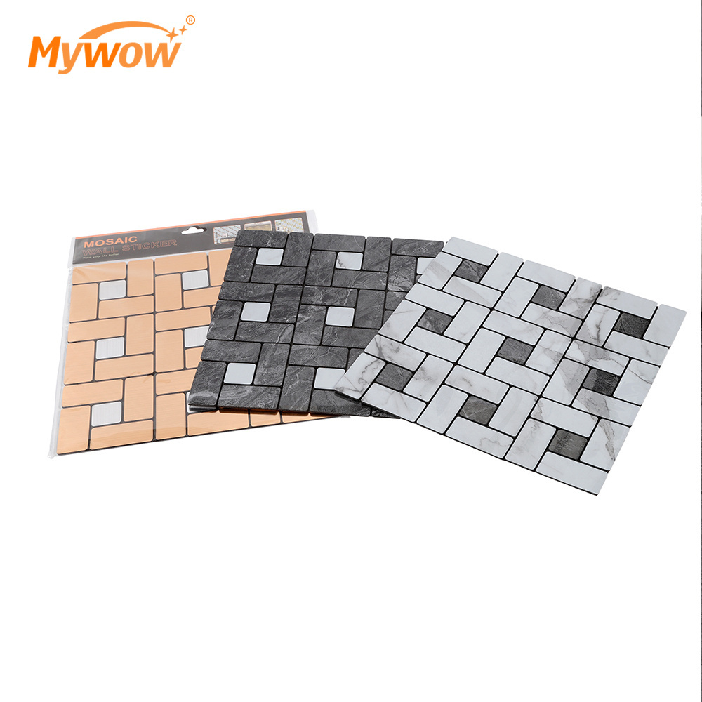 Removable 3D Mosaic Sticker Self Adhesive Kitchen Wall Tile Stick on Backsplash