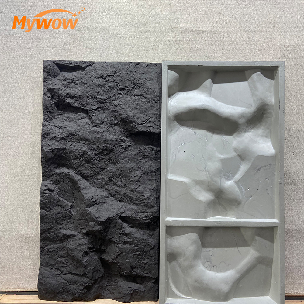 1200*600*90MM 3D Pu Stone Rock Slab Big Slab Faux Wall Panel