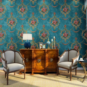 Modern European Floral Jungle Damask Interior Decoration Non-wove Wallpaper