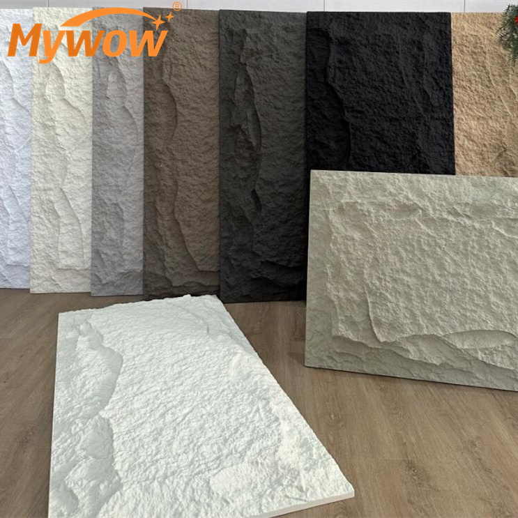 Modern Design Fireproof Big Slab Polyurethane Artificial Stone Wall Cladding Stacked Decorative Culture Pu Stone Wall