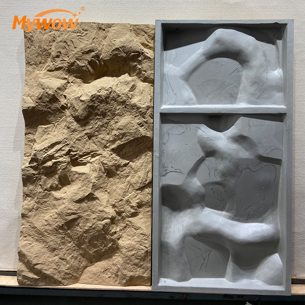 1200*600*90MM 3D Pu Stone Rock Slab Big Slab Faux Wall Panel