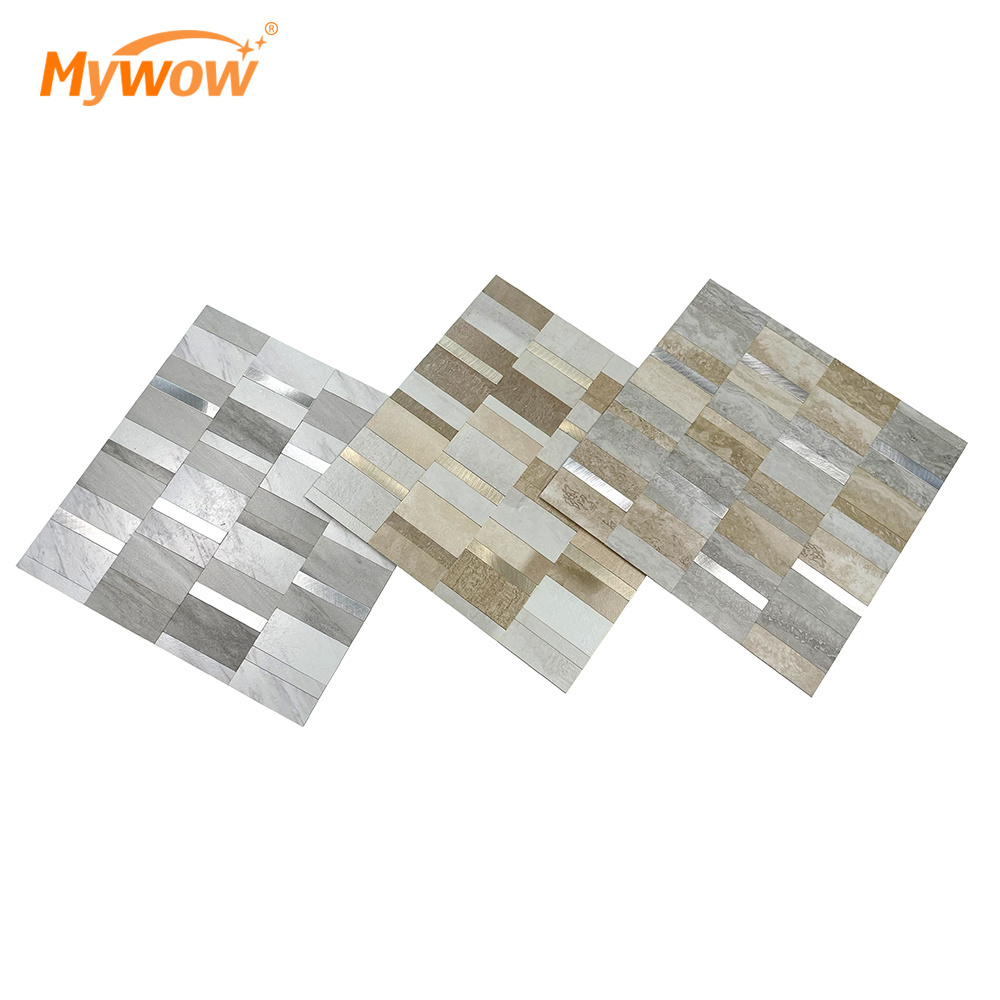 New Design Hexagon Pvc Vinyl Self Adhesive Mosaic Sticker Peel And Stick Backsplash Tiles For Kitchen Bathroom Bedroom Wall