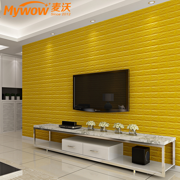 Hot Sale Products Wall Decor Self Adhesive Decorative Interior 3D Foam Wall Panels Brick Wall Sticker