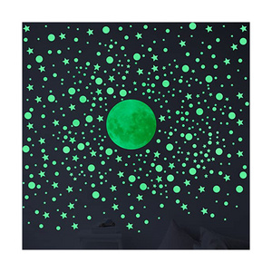 3D Puffy Luminous Glow in the Dark Stars and Moon Wall Stickers Set Sticker for Kids Room Walls Custom