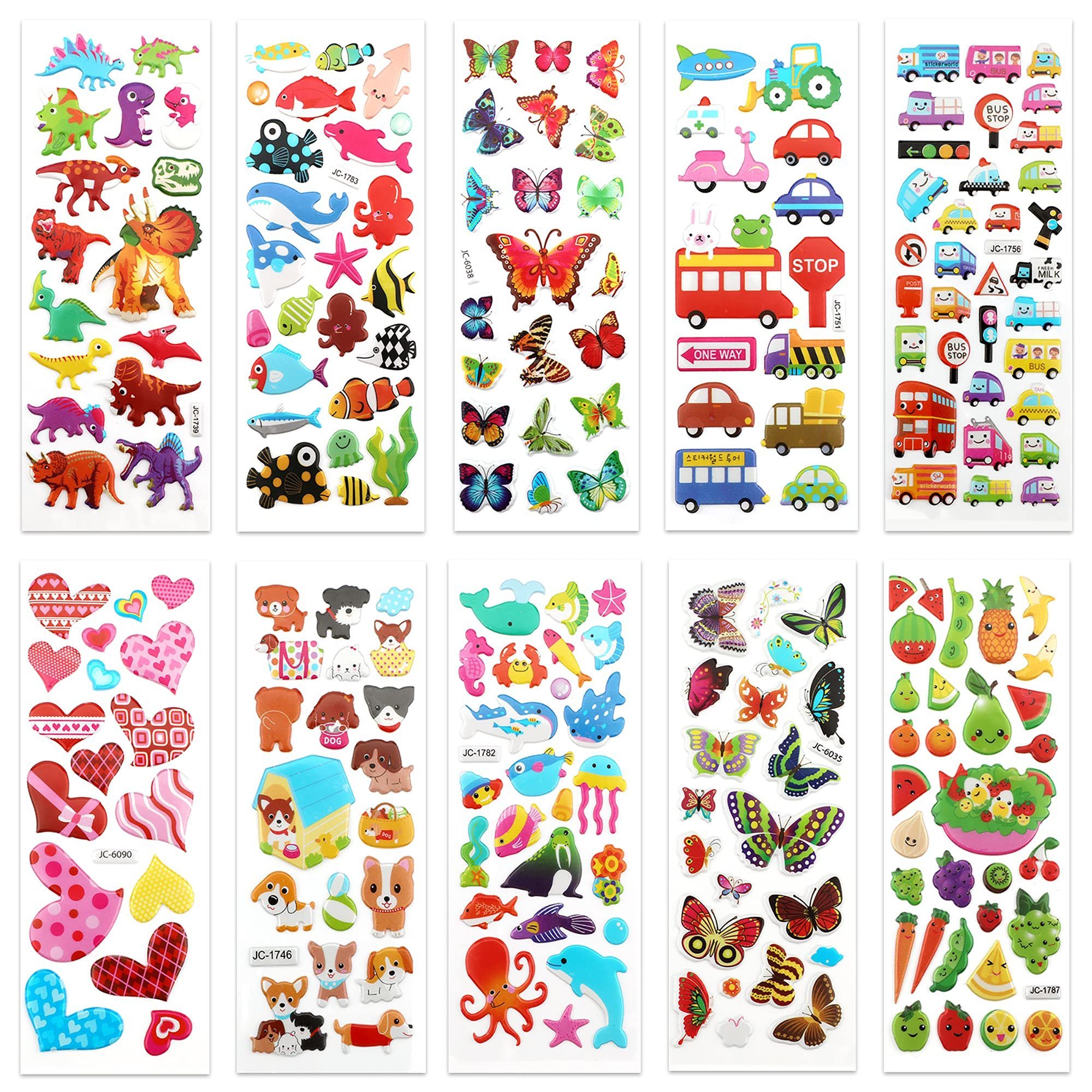 Non-toxic 3D pe wall stickers animal puffy sticker custom cartoon cute foam sticker