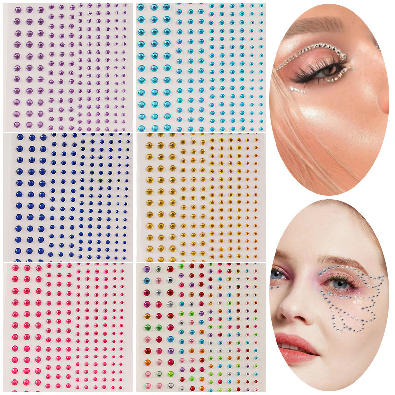 DIY diamond art stickers make up Rhinestone Stickers For Face Eye Hair Nails