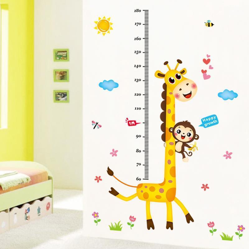 Peel & Stick Nursery Wall Decals for Baby Bedroom, Children's Room Wall Stickers Growth Chart Height Growth Measurement Stickers