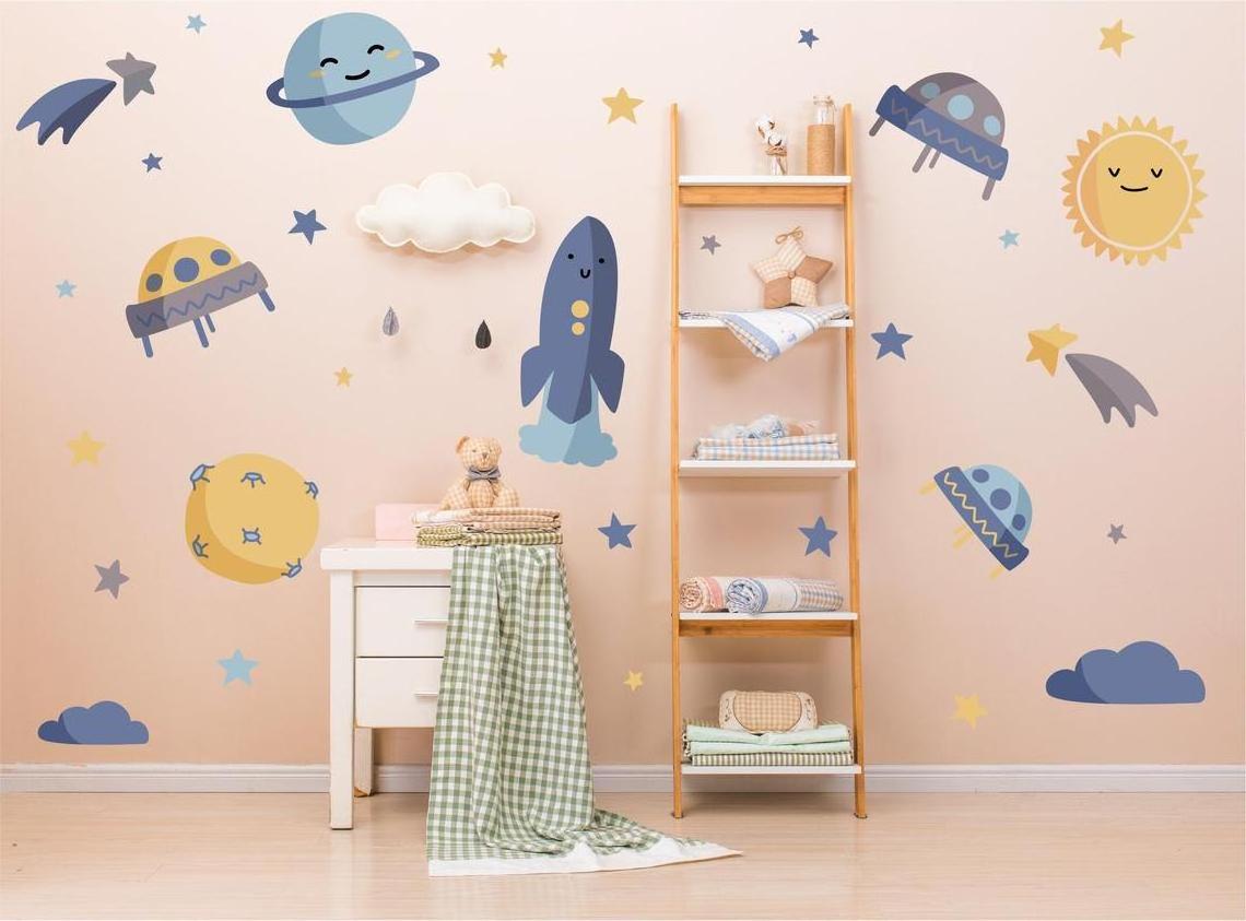 Myway airship wall sticker kids bedroom decoration 3d wall stickers home decor