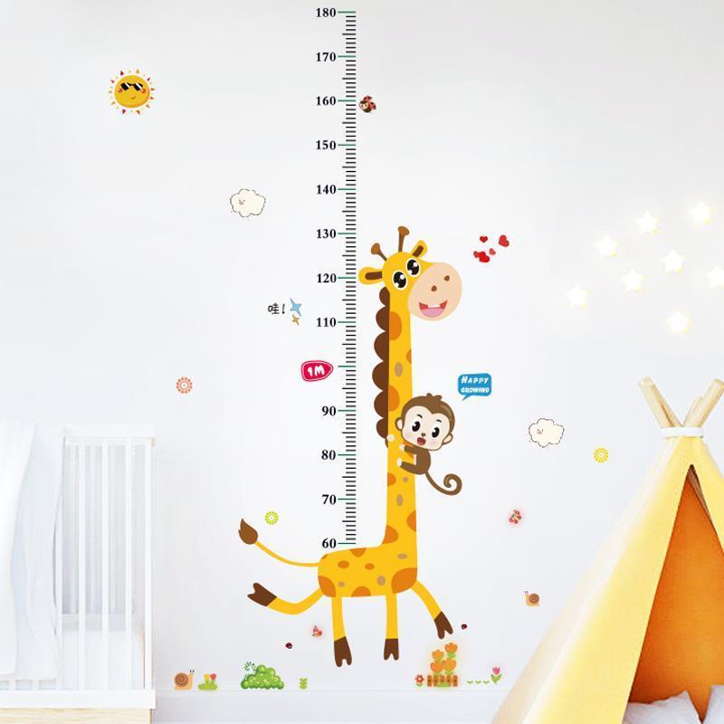 Peel & Stick Nursery Wall Decals for Baby Bedroom, Children's Room Wall Stickers Growth Chart Height Growth Measurement Stickers