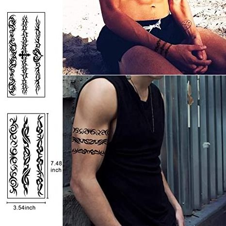 Long Lasting Custom Design Temporary Sleeves Adult Fake Tattoo Male Fashion Stickers Body Art Shoulder Chest Arm Leg Back