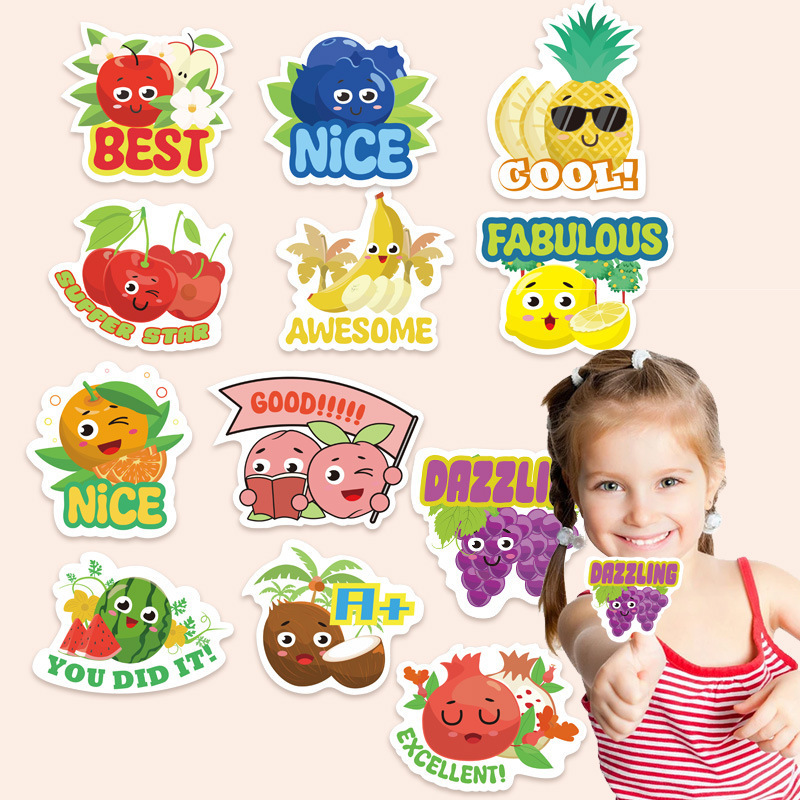 Custom Fruity Scratch and Sniff Smelly Scented Motivational Stickers Reward Stickers Incentive Positive Stickers for Student