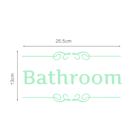 Luminous Washroom Door Sign Toilet Sticker Decal Bathroom Glow in the Dark Sticker