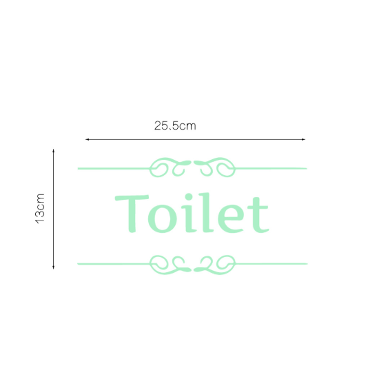 Luminous Washroom Door Sign Toilet Sticker Decal Bathroom Glow in the Dark Sticker