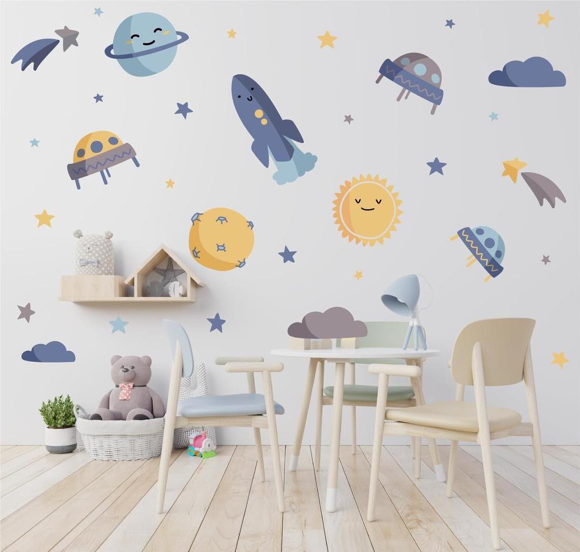 Myway airship wall sticker kids bedroom decoration 3d wall stickers home decor