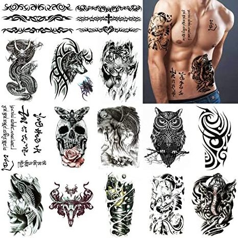 Long Lasting Custom Design Temporary Sleeves Adult Fake Tattoo Male Fashion Stickers Body Art Shoulder Chest Arm Leg Back