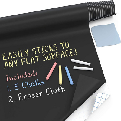 Custom Blackboard Waterproof Chalkboard Sticker Stick Black Board Wallpaper Decal Vinyl Wall Stickers for Blackboard