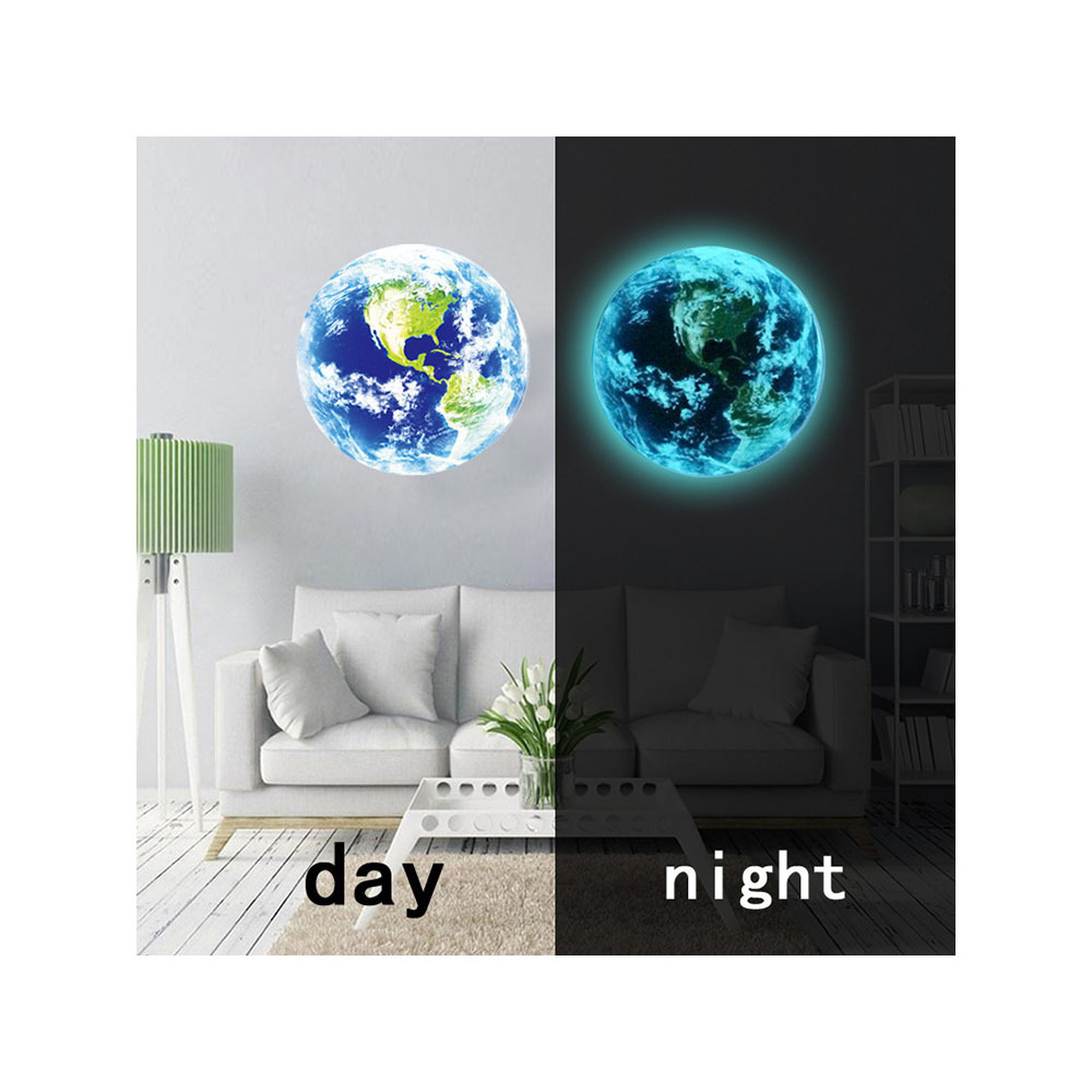 30*30 CM Luminous Moon 3D Wall Sticker for kids Room Living Room Bedroom Decoration Home Decals Glow in the Dark Stickers