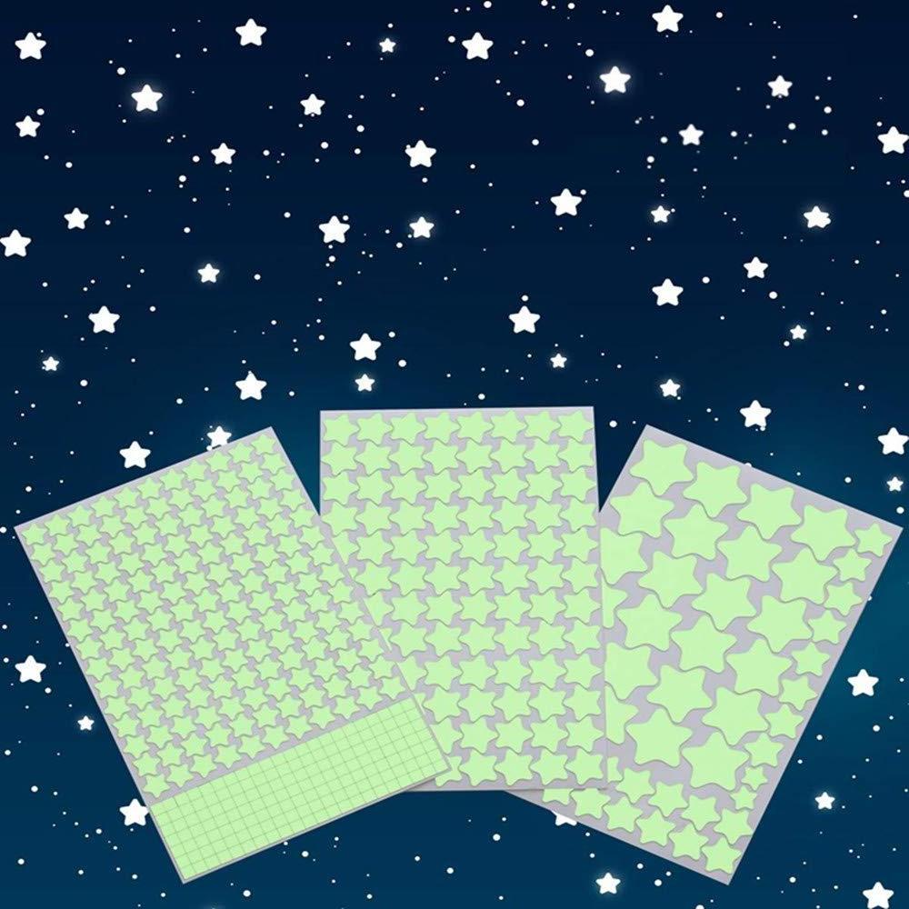 Custom stickers custom that glow in the dark 3d glowing stars for kids bedroom