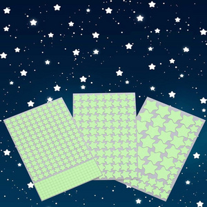 Custom stickers custom that glow in the dark 3d glowing stars for kids bedroom