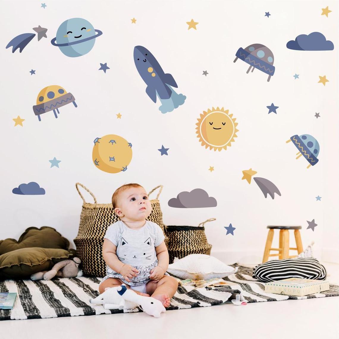 Myway airship wall sticker kids bedroom decoration 3d wall stickers home decor