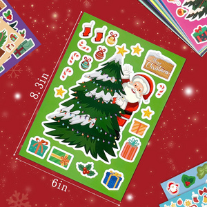 Customized Make Your Own Christmas Tree Stickers, Christmas art and crafts gift for kids