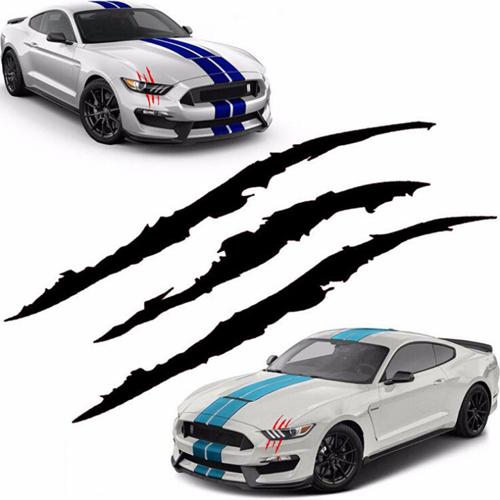 Car Vinyl Wrap Sticker Reflective Monster Claw Scratch Stripe Marks Decals Car Stickers