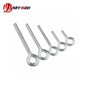 M5 M6 M8 M10 M12 M14 Lifting Eye Bolts 316 304 Stainless Steel Eye Bolt Din580 Full Threaded Eye Bolt Screw