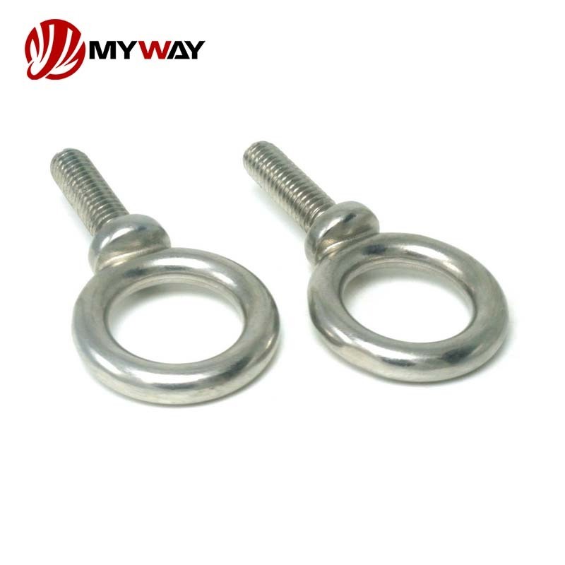 M5 M6 M8 M10 M12 M14 Lifting Eye Bolts 316 304 Stainless Steel Eye Bolt Din580 Full Threaded Eye Bolt Screw