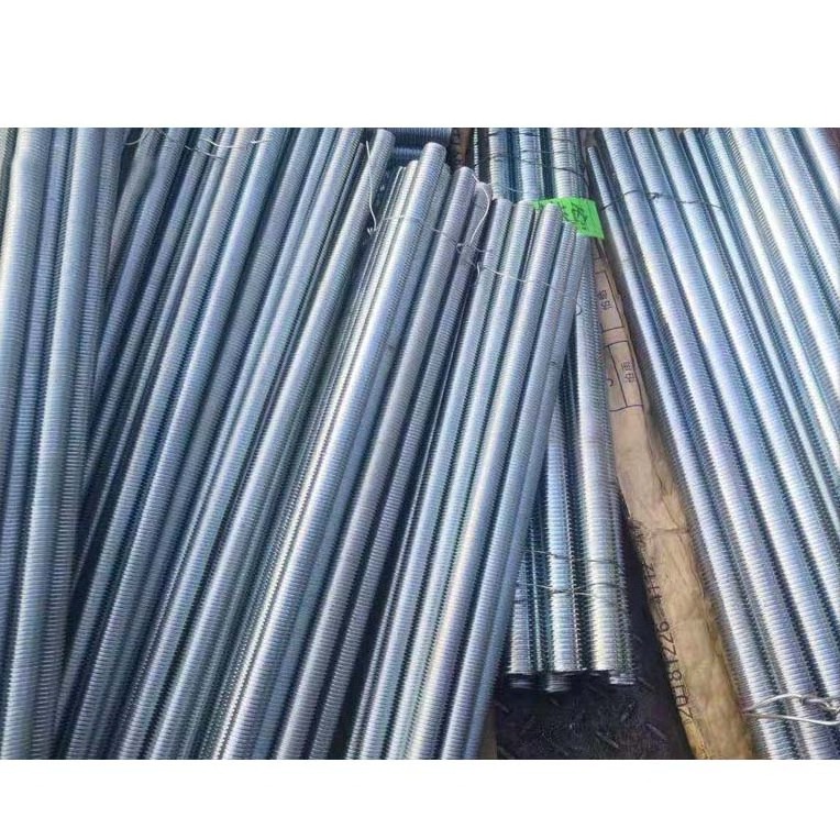 Wholesale Threaded Rod Grade 4.8 M8 M10 M20 Bar Carbon Steel Galvanized Full Thread Stud Bolt DIN975 Threaded Rod