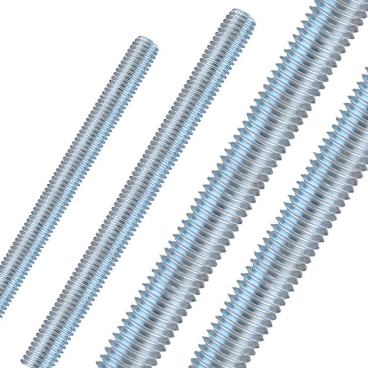 Wholesale Threaded Rod Grade 4.8 M8 M10 M20 Bar Carbon Steel Galvanized Full Thread Stud Bolt DIN975 Threaded Rod