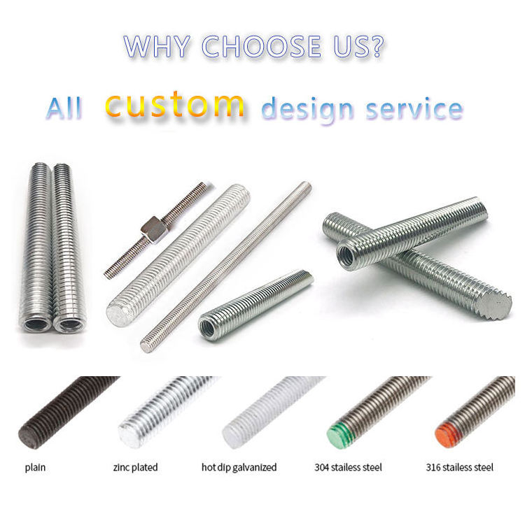 OEM Carbon Steel Alloy Steel Stud Hollow Threaded Rod Stainless Steel Aluminum Hollow Stud Bolt