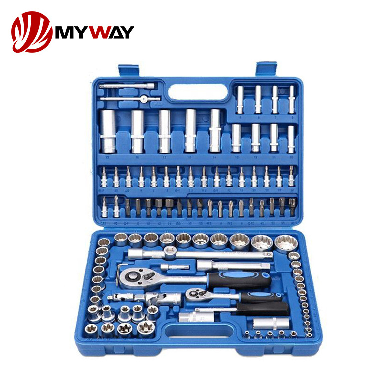 108 Pcs Car Tool Kit Set Box Impact Socket Wrench Ratchet Set Auto Repair Tools Takim Seti Profesyonel Tamir Socket Set Tool Kit