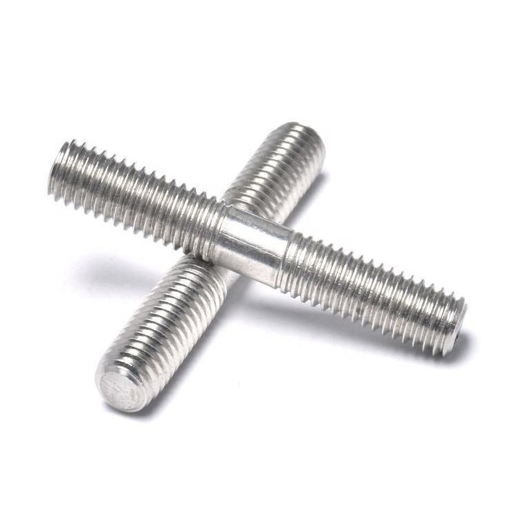 Factory Supply Threaded Rods SS 304 316 Stainless Steel M6 M8 M10 Single And Double Threades End Bolt Stud