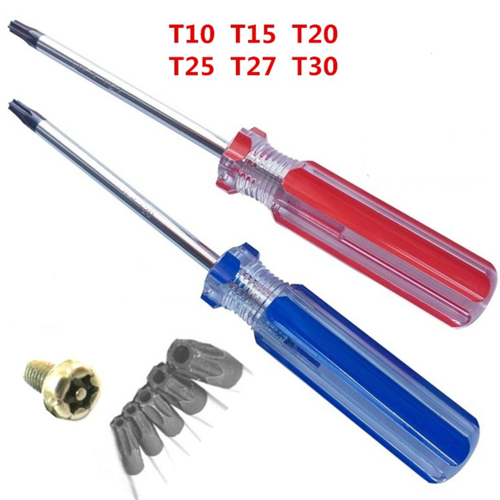 3.0MM Phillips Screwdriver Flat Tip Cross Slotted Shaped T8 T9 T10 T15 T20 T25 T27 T30 Torx Screw Driver With Crystal Handle