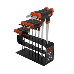 3-10mm Hex Keys Plastic Sliding Handle Allen Keys Universal Flat Hex Ball End Screwdriver Wrench T Handle Hex Key