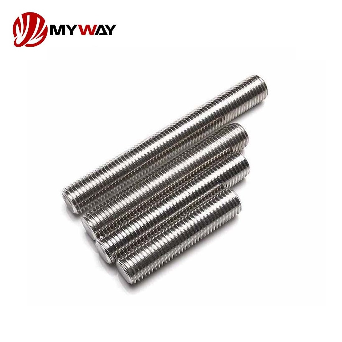 DIN 975 DIN976 Stainless Steel 304 316 A2 A4 Galvanized Screw Threaded Rod Stud Bolt With Hex But And Washer