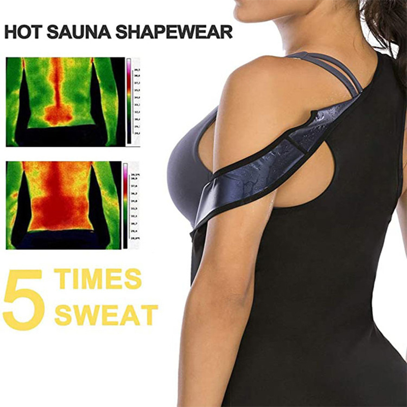 Women Men Shaper Body Shaper Workout Corset U-shaped Super Sweat Fat Burner Slimming Sweat Sauna Vest with Zipper