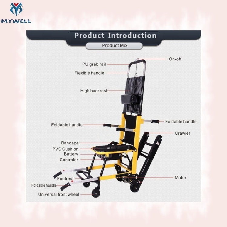 M-ESC001  Aluminium foldable stair climbing electric aid walker