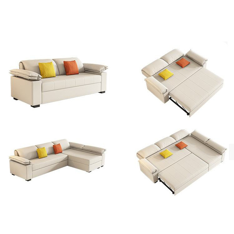 Technology fabric sofa bed dual-purpose detachable and washable small unit living room combination VIP corner storage sofa bed