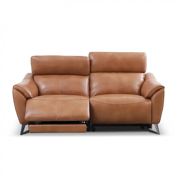 European style recliner function sofa strong leather cinema couple seat sofa living room 2 seat leather sofa