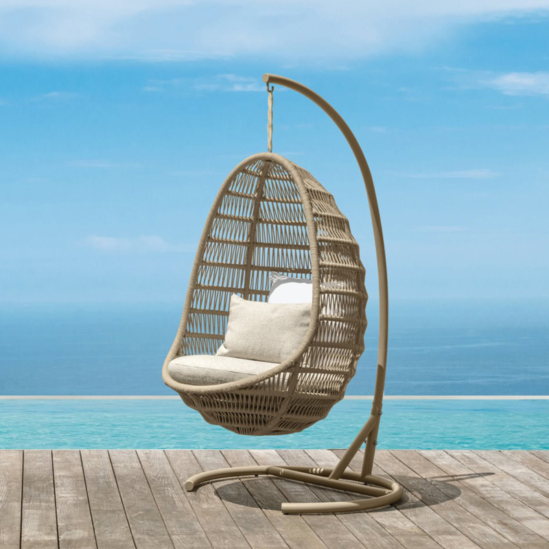 Nordic outdoor swing glider hanging basket rattan chair home leisure lazy indoor courtyard terrace balcony hammock rocking chair