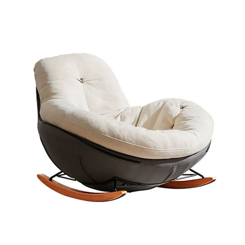 Sofa Nordic rocking chair modern and comfortable white lazy sofa lounge chair leisure living room balcony lounge chair