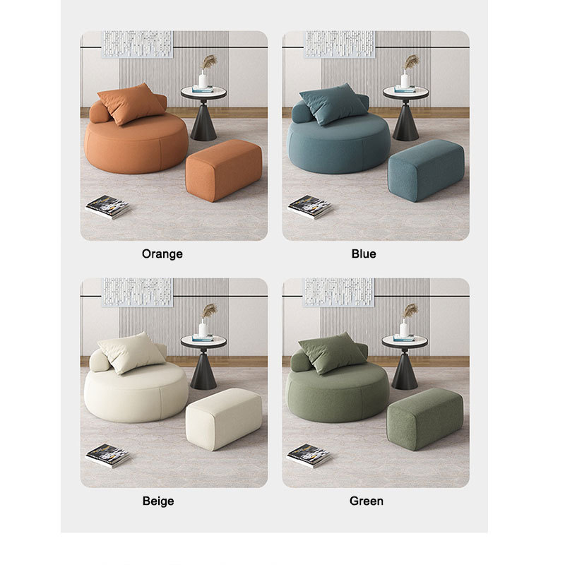 Nordic Fabric Balcony Leisure Chair Light Luxury Lazy Sofa Tatami Living Room Single Bedroom Small Sofa