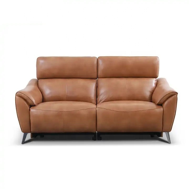 European style recliner function sofa strong leather cinema couple seat sofa living room 2 seat leather sofa